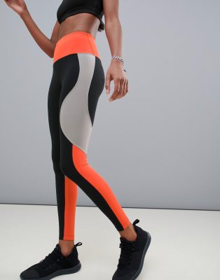 ASOS 4505 colourblock gym legging with 