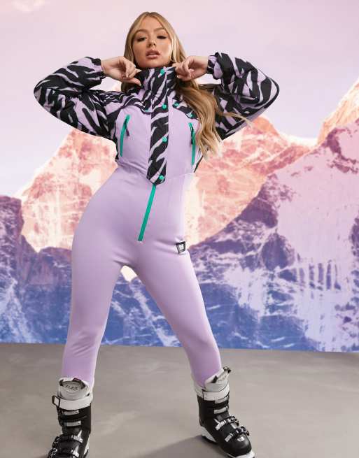 Costume de ski des années 80 pour femmes 