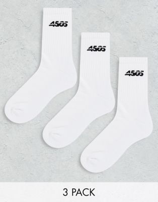 ASOS 4505 crew socks with anti bacterial finish 3 pack - BLACK | ASOS