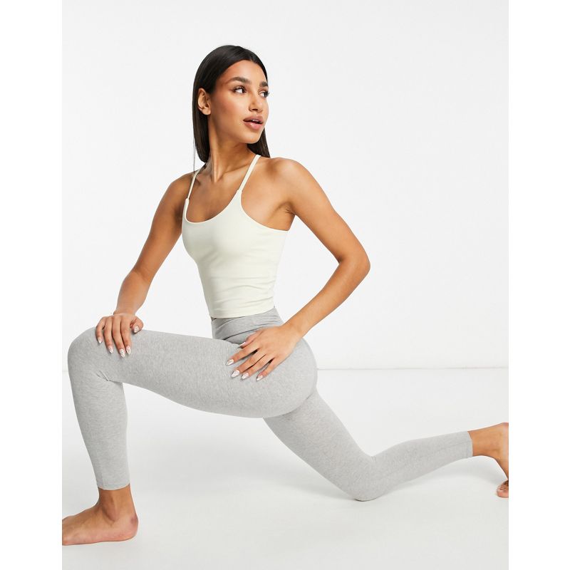Activewear CHigx 4505 - Crop top da yoga con spalline sottili e reggiseno interno