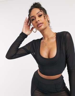 asos mesh crop top