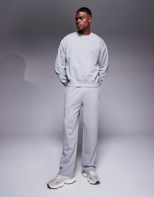 Укороченная тренировочная толстовка из хлопка свободного кроя ASOS 4505 с быстросохнущей отделкой из серого вереска 7990₽