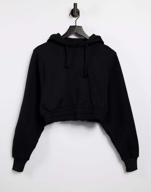 Cropped elastic hoodie new arrivals