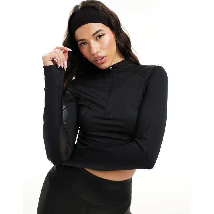 Seamless Long Sleeve Top Black – antheiafit