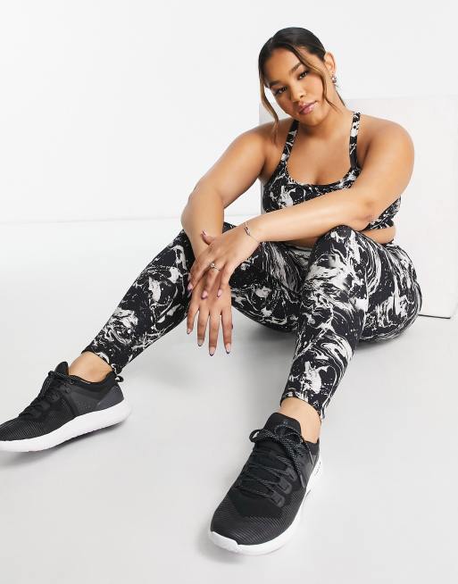 ASOS 4505 Curve 7/8 leggings in marble print, 4 of 4