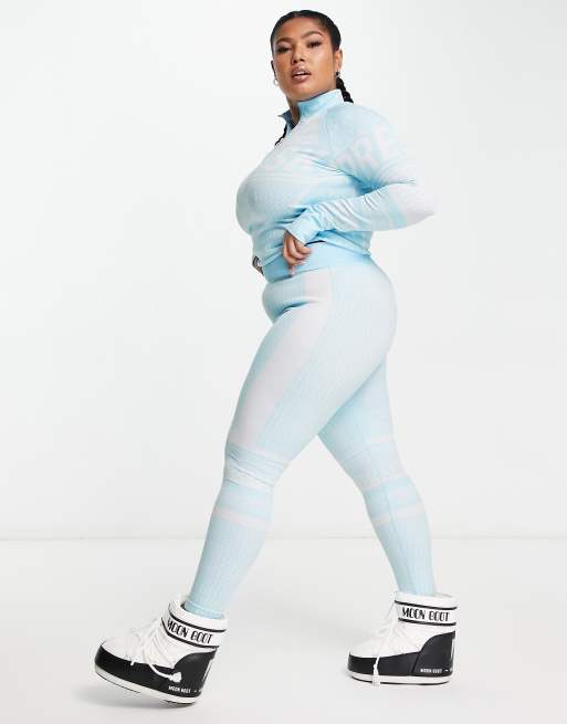 ASOS 4505 Curve base layer leggings in apres ski blue jacquard