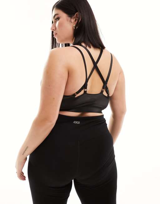 ASOS 4505 sports bra with back phone pocket