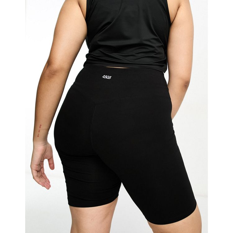 ASOS 4505 Curve Icon 8 inch legging short in cotton touch in black