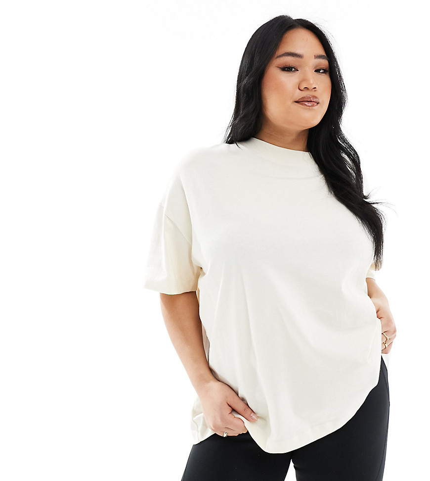 ASOS 4505 Curve Icon boxy heavyweight oversized t-shirt with quick dry in vintage white
