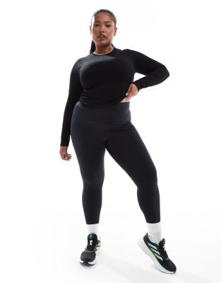 ASOS 4505 Curve - Icon Bum Sculpt - Sport-Leggings in Schwarz mit Innentasche