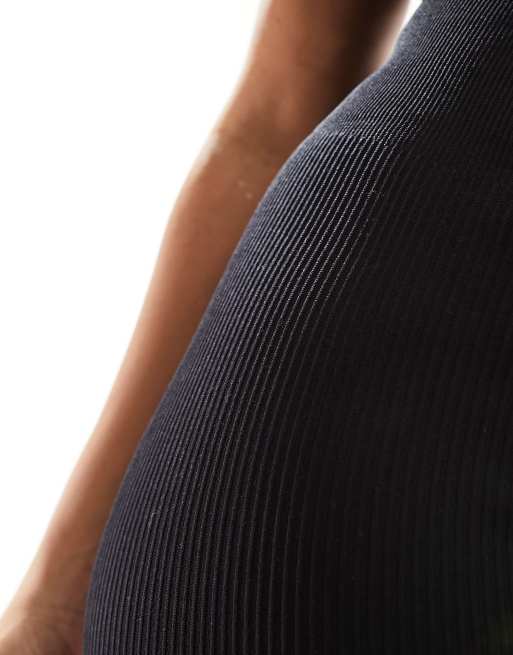 ASOS 4505 Curve – Icon – Czarne prążkowane legginsy sportowe bezszwowe, 2 z 5