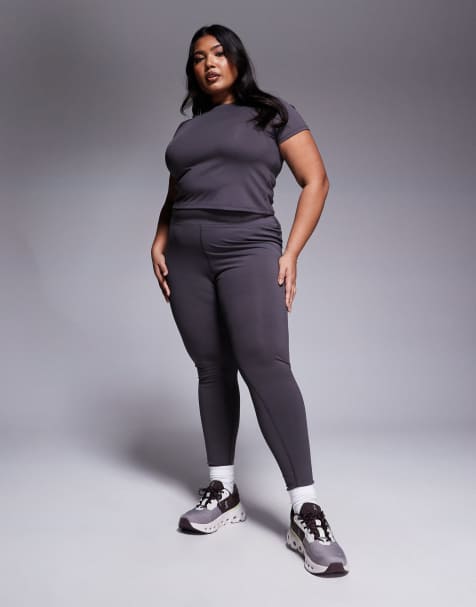 ASOS 4505 Curve – Icon – Granitgrått, mjukt gymset - view 1