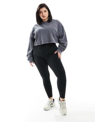 Asos Design 4505 Curve Icon Gym Leggings-black In Black