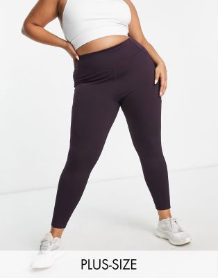 ASOS 4505 Curve icon legging with butt-sculpting seam detail and pocket-Purple