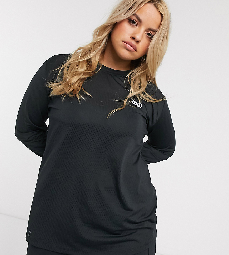ASOS 4505 Curve Icon long sleeve running top in black