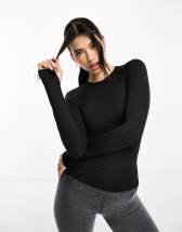 ASOS 4505 icon long sleeve run top in black | ASOS