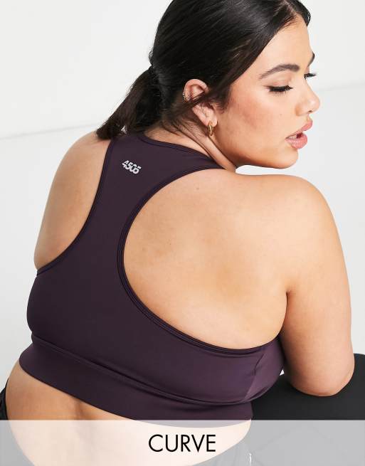 Scoop Neck Sports Bra Purple