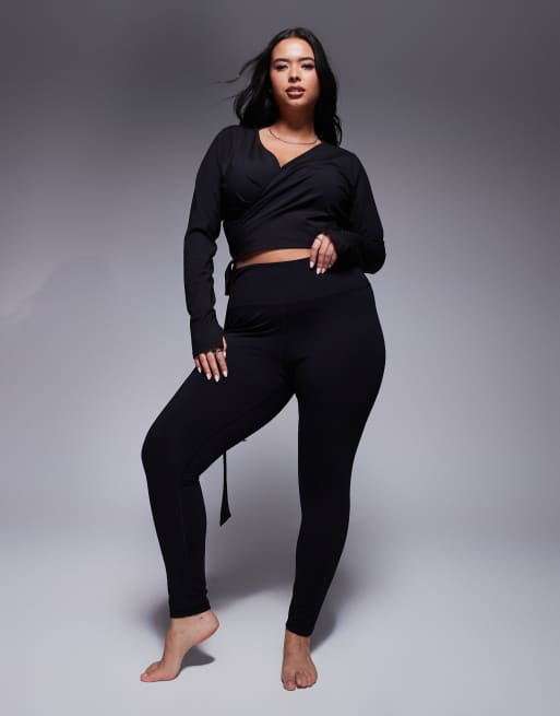 ASOS 4505 Curve – Icon – Miękkie czarne legginsy do jogi