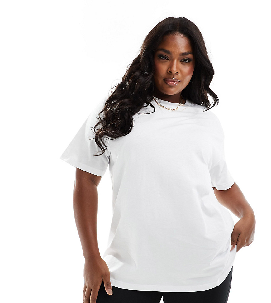 Asos Design 4505 Curve Icon Oversized T-shirt With Quick Dry In White