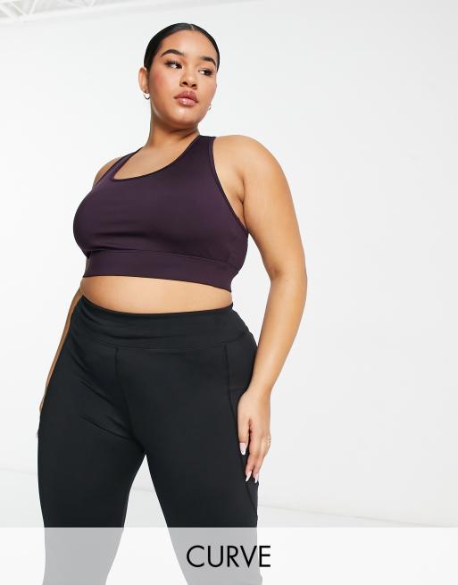 ASOS 4505 Curve - Icon - Performance - Sport bh met medium ondersteuning in paars 