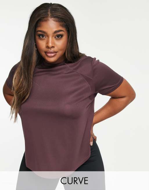 ASOS 4505 Icon seamless rib performance t-shirt in black