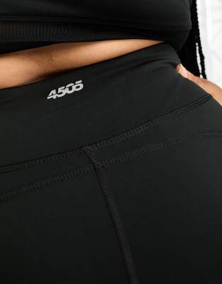 4505 CURVE ICON RUN TIE LEGGINGS-BLACK 