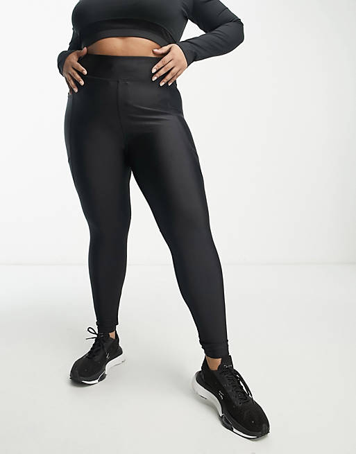 ASOS 4505 Curve icon run tie waist leggings with pocket in sheen