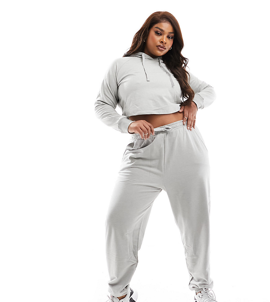 ASOS 4505 Curve Icon slim training jogger in loop back co-ord in grey