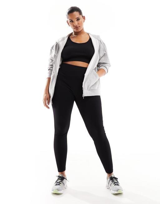 ASOS 4505 Curve - Icon - Sømløs ribstrikket sports-BH med let støtte i sort , 3 af 4