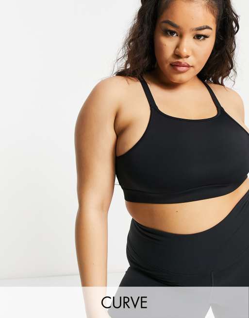 ASOS 4505 Curve - Icon - Sort sports-BH med medium støtte og justerbare stropper 