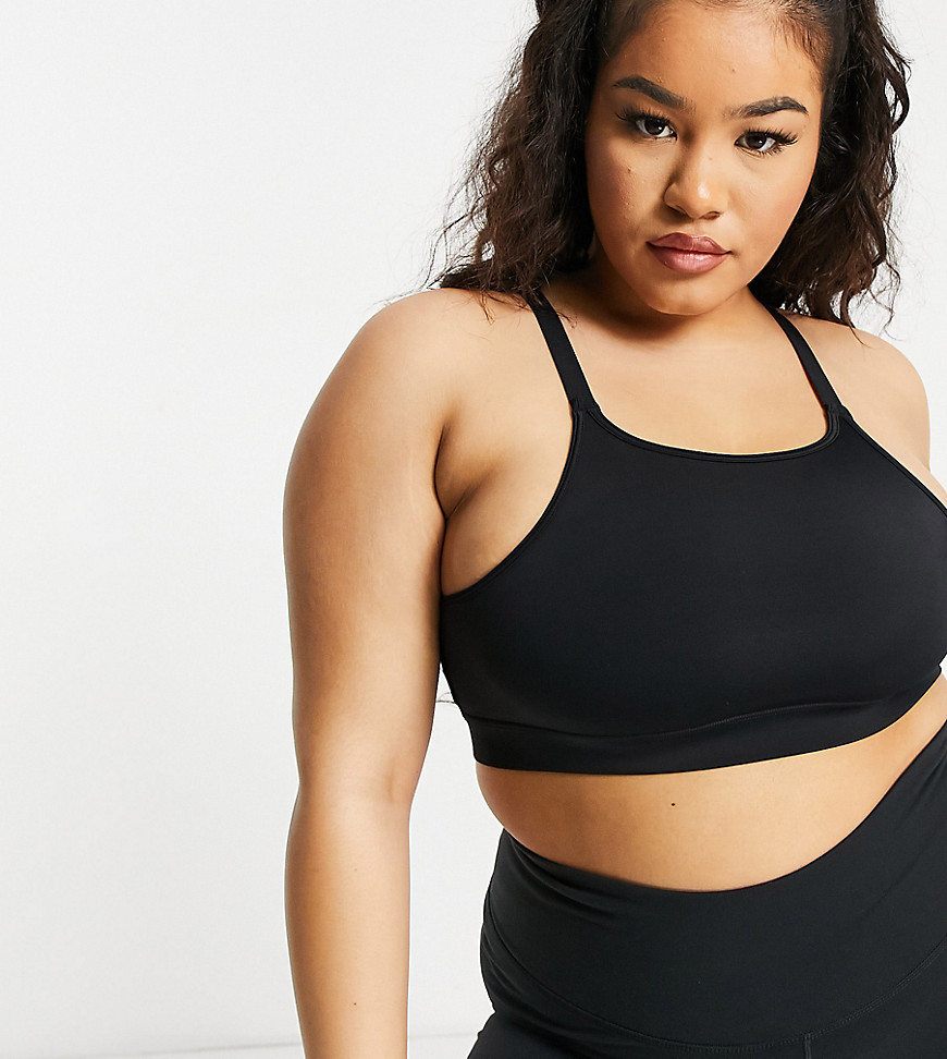 ASOS 4505 Curve icon sports bra with strap adjusters-Black