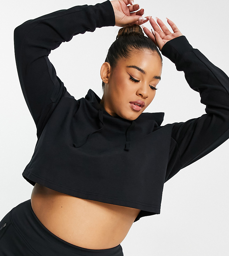 ASOS 4505 Curve icon training hoodie in loopback jersey - part of a set-Black
