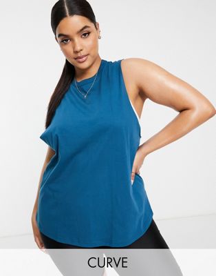 ASOS 4505 Curve Icon vest with drop arm hole in cotton
