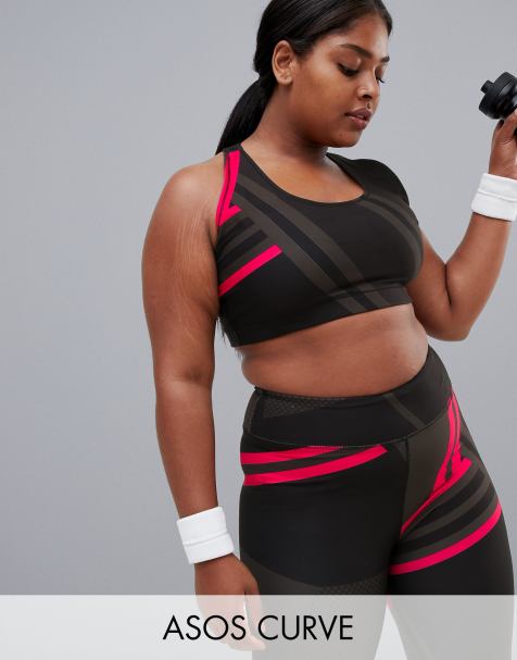 ASOS – 4505 – CURVE – Kurz geschnittenes Ringer-Oberteil mit Streifen-Print - view 1