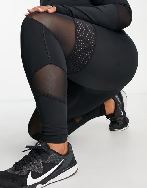 ASOS 4505 Tall legging with punch out holes and mesh panels co ord