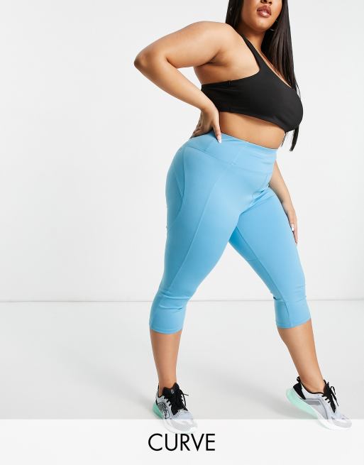 ASOS 4505 Curve – Legginsy do biegania typu capri z logo