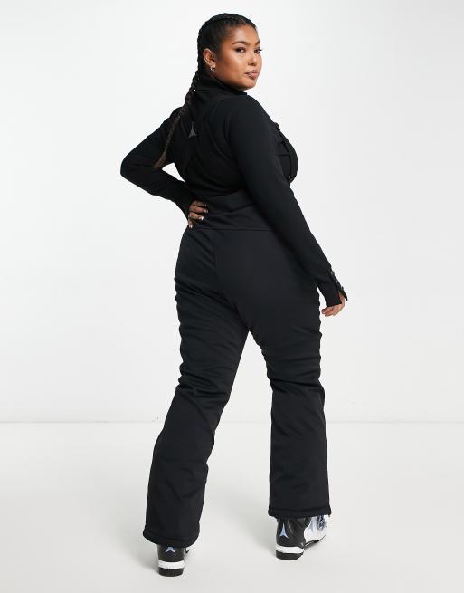 ASOS 4505 Curve - Salopette da sci a vita alta nera, 2 di 4