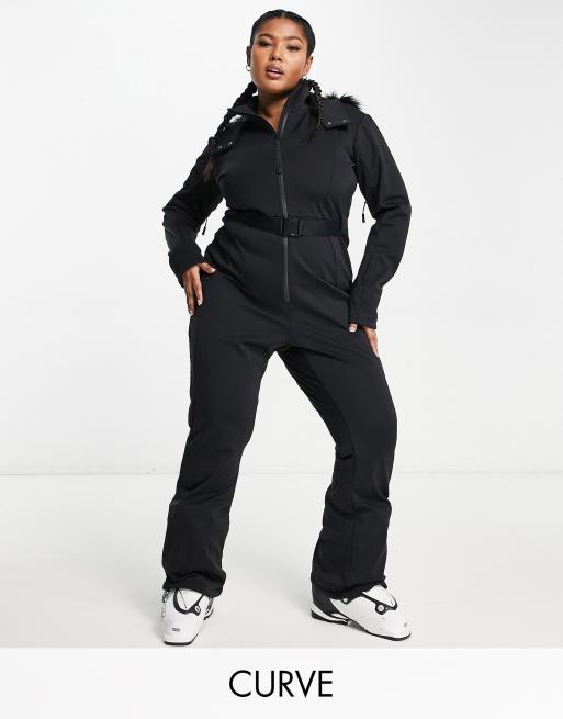 ASOS 4505 curve ski suit all-in-one with mono contrast detail