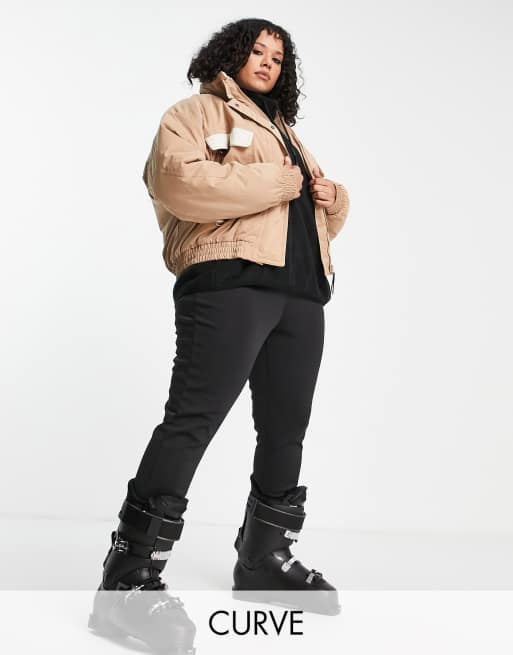 ASOS 4505 Curve – Ski-Bomberjacke in Oversize-Passform