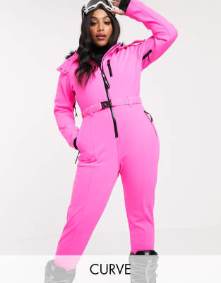 Fitted belted ski discount suit