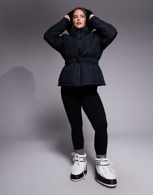 ASOS 4505 - Curve - Ski Icon - Waterafstotend geïsoleerd ski-jack in zwart, 4 van 4