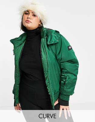 ASOS 4505 Curve ski puffer jacket with hood