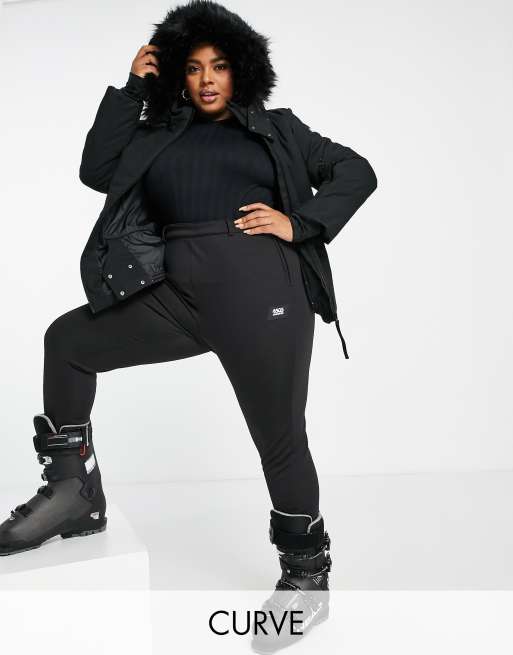 ASOS 4505 Ski high waisted skinny ski pants with stirrup in black