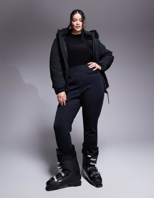 ASOS 4505 Curve - Ski - Softshell-Skihose mit engem Schnitt in Schwarz