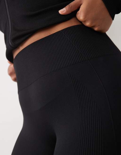 ASOS 4505 Curve sømløse træningsleggings med høj talje i sort, 5 af 5