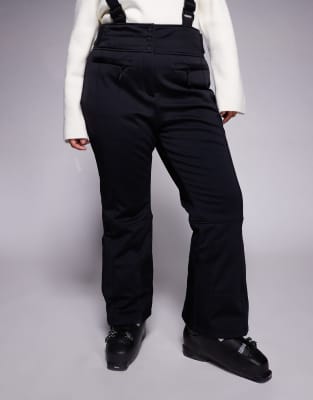 Asos 4505 Ski & Snow Asos 4505 Curve Soft Shell Water Repellent Kick Flare Ski Pants In Black