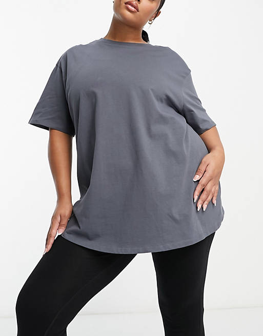 ASOS 4505 Curve - T-shirt oversize in cotone con logo 