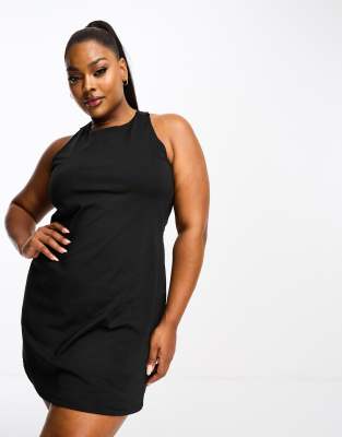 4505 Curve tennis dress with inner bra-Black