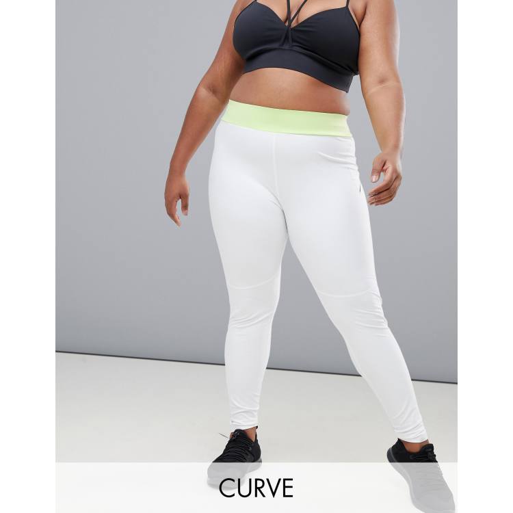 ASOS 4505 Curve training legging with bonded waistband and laser cut  technology