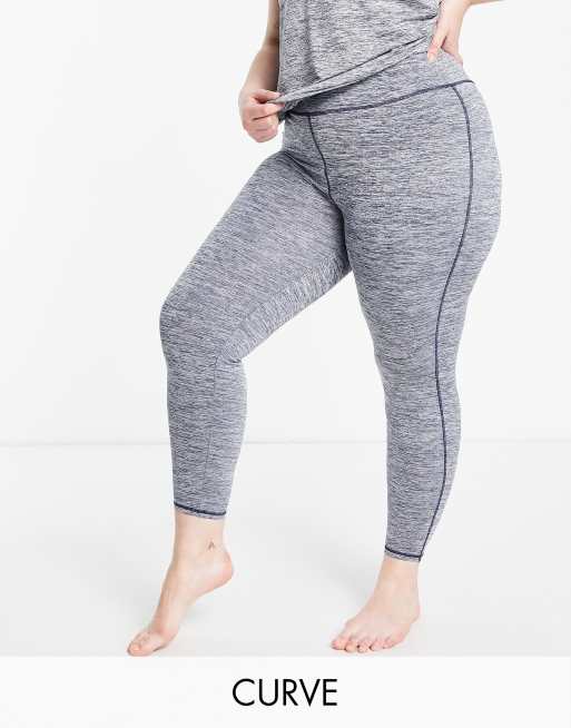 ASOS 4505 Curve - Yoga legging in gemêleerd